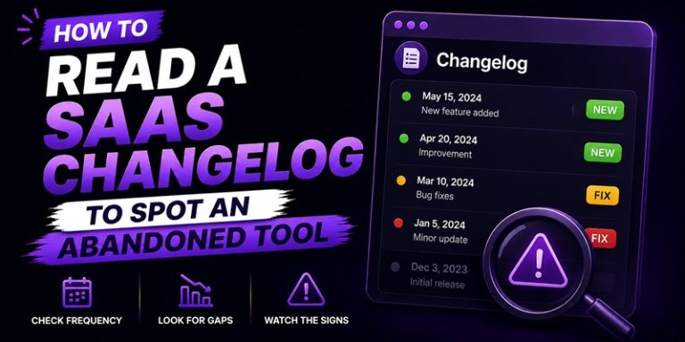 How to Read a SaaS Changelog to Spot an Abandoned Tool